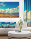 Deserted Brown Sea Coastline - Landscape Artwork Canvas