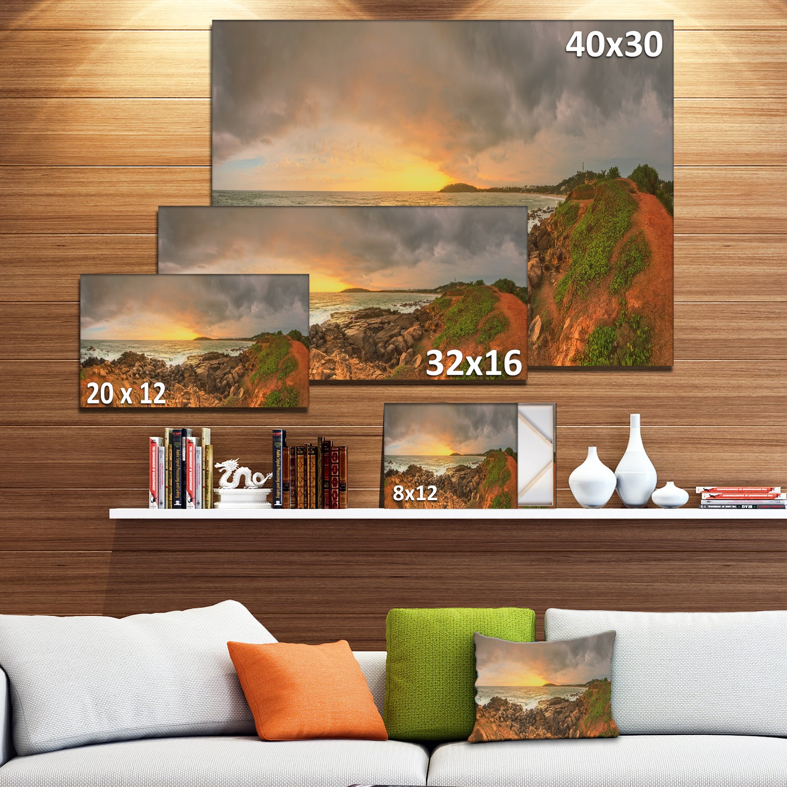 Sunrise at Romantic Beach at Sri Lanka - Landscape Artwork Canvas