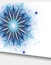 Fractal Flower Light Blue Digital Art - Large Flower Canvas Wall Art