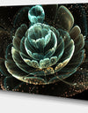 Fractal Flower Light Green Digital Art - Large Floral Canvas Art Print