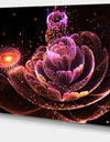 Fractal Flower Illuminated Purple Art - Large Floral Canvas Art Print