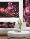 Fractal Flower Illuminated Purple Art - Large Floral Canvas Art Print