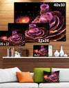 Fractal Flower Illuminated Purple Art - Large Floral Canvas Art Print