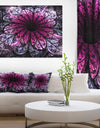 Dark Purple Fractal Flower Digital Art - Large Floral Canvas Art Print