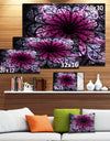 Dark Purple Fractal Flower Digital Art - Large Floral Canvas Art Print