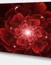 Fractal Flower Clear Red Digital Art - Large Floral Canvas Art Print