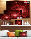 Fractal Flower Clear Red Digital Art - Large Floral Canvas Art Print