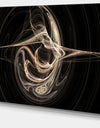 White Abstract Fractal Design in Black - Abstract Art on Canvas