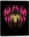 Isolated Heart Digital Art Fractal Flower - Large Floral Canvas Art Print