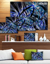 Symmetrical Spiral Blue Flower - Large Floral Canvas Art Print