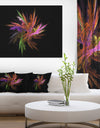 Excitingly Colorful Fractal Flower - Large Floral Canvas Art Print