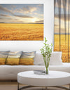 Expansive Brown Field - Landscape Wall Art Canvas