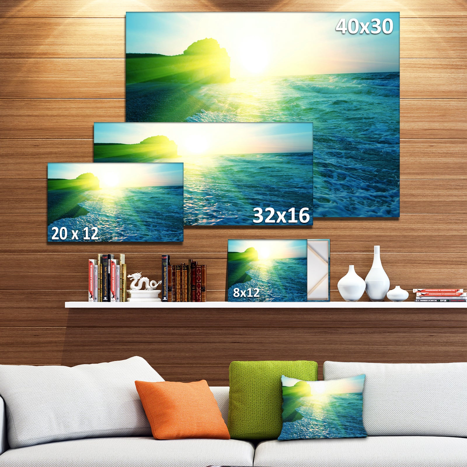 Foaming Blue Waves - Seashore Canvas Art