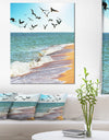 Sea Gulls over the Seashore - Seashore Canvas Art