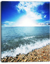 Crystal Clear Blue Sea Waves - Seashore Canvas Wall Artwork