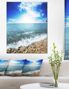 Crystal Clear Blue Sea Waves - Seashore Canvas Wall Artwork