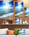 Crystal Clear Blue Sea Waves - Seashore Canvas Wall Artwork