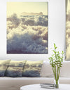 Roaring White Waves on Beach - Seashore Canvas Wall Artwork