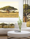 Acacia Tree on African Plain - Oversized African Landscape Canvas Art