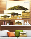 Acacia Tree on African Plain - Oversized African Landscape Canvas Art