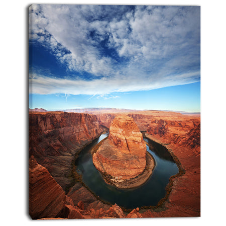 Horse Shoe Bend under Midday Sun - Oversized Landscape Canvas Art