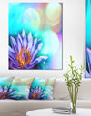 Blossoming Purple Lotus Flower - Floral Canvas Art Print