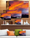 Climber on Sunset Background - Extra Large Landscape Canvas Art