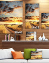 Cloudy African Prairie with Pathway - Extra Large Landscape Canvas Art