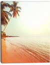 Serene Beach with Huge Palm Trees - Beach Canvas Wall Art