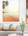 Serene Beach with Huge Palm Trees - Beach Canvas Wall Art