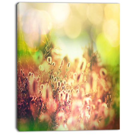 Cute Summer Flowers on Meadow - Floral Artwork on Canvas