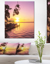 Tropical Beach with Fantastic Sunset - Extra Large Landscape Canvas Art