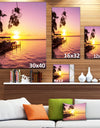 Tropical Beach with Fantastic Sunset - Extra Large Landscape Canvas Art