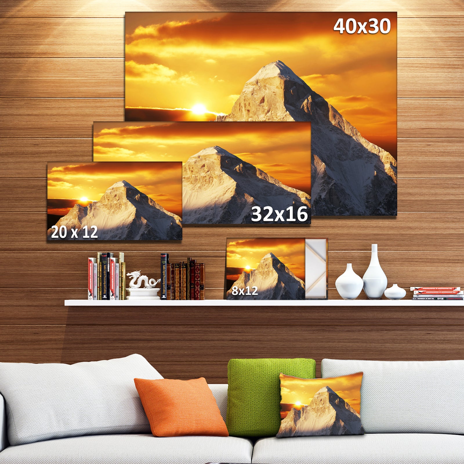 Shivling Garhwal Himalaya At Sunset - Landscape Art Print Canvas
