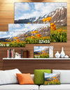 Mountain Meadow with Yellow Flowers - Large Flower Wall Artwork