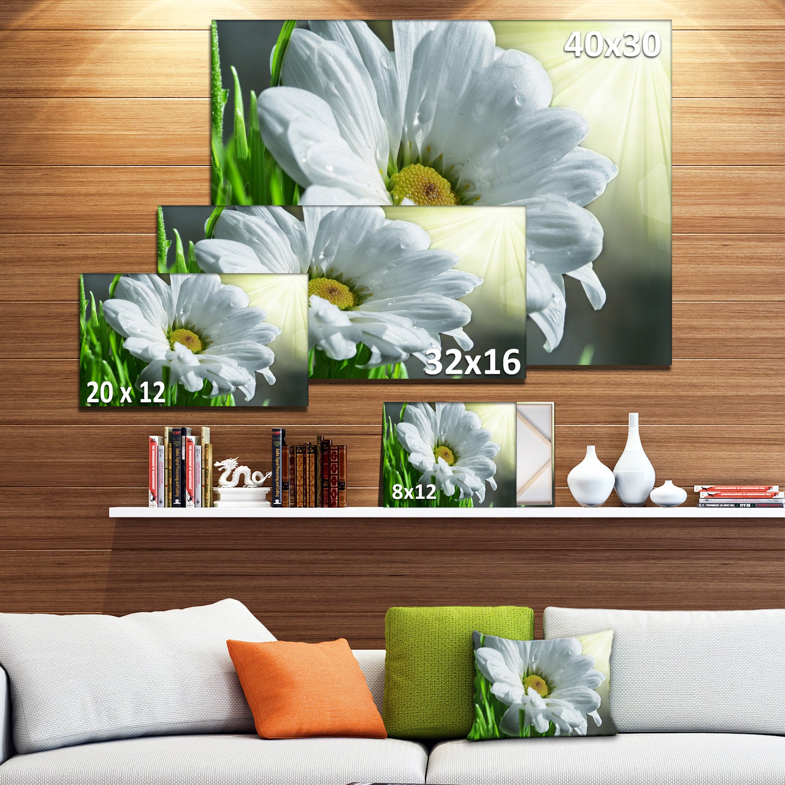Single Beautiful Daisy Flower - Large Flower Wall Artwork
