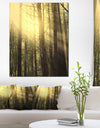 Dense Green Sunny Forest - Landscape Art Print Canvas