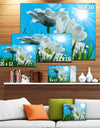 Beautiful Chamomiles in Bright Sunlight - Modern Flower Canvas Art Print