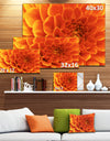 Large Orange Flower and Petals - Floral Canvas Art Print