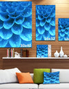Large Light Blue Flower and Petals - Modern Floral Canvas Wall Art