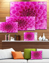 Large Pink Flower and Petals - Modern Floral Canvas Wall Art