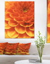 Dark Abstract Yellow Flower Petals - Modern Floral Canvas Wall Art