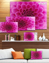 Dark Pink Abstract Flower Petals - Modern Floral Canvas Wall Art