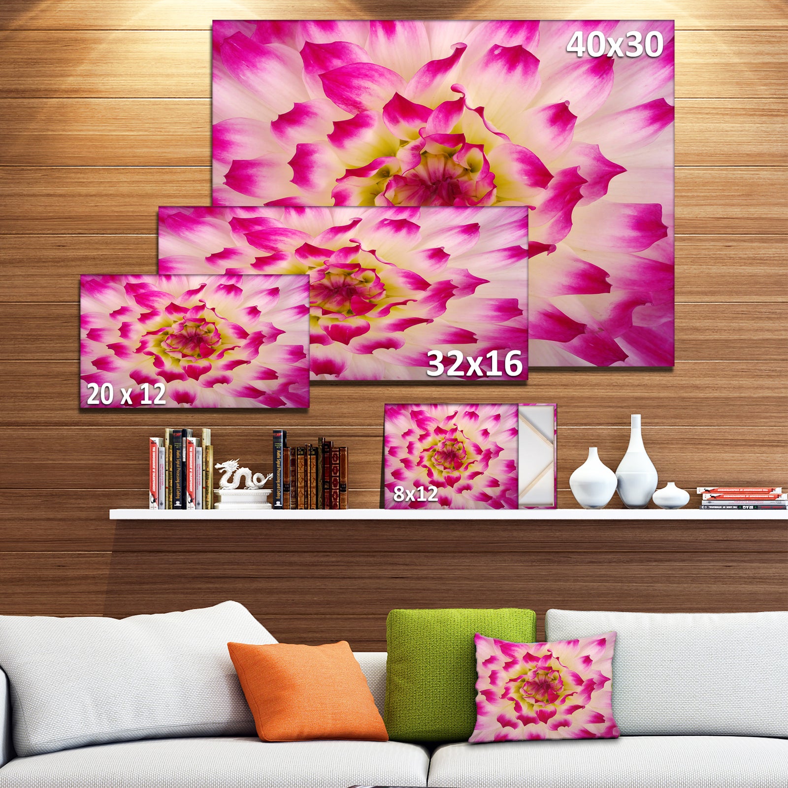 Smooth White Rose Flower Petals - Modern Floral Canvas Wall Art