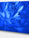 Bright Blue Flower Petals - Modern Floral Canvas Wall Art