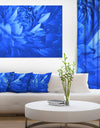 Bright Blue Flower Petals - Modern Floral Canvas Wall Art