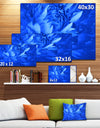 Bright Blue Flower Petals - Modern Floral Canvas Wall Art