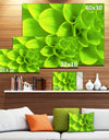 Bright Green Flower Petals - Modern Floral Canvas Wall Art