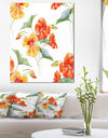 Watercolor Nasturtium Flower Pattern - Extra Large Floral Canvas Art