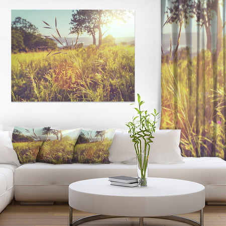 Green Summer Meadow - Landscape Art Print Canvas